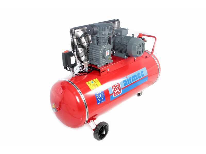 Airmec CR 204 K18+C TP - Belt-driven Air Compressor - Three-phase Electric Motor - 200L Tank