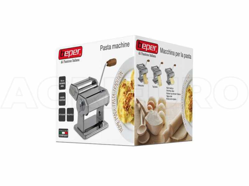 BEPER 90.345 Pasta Maker with Crank - To roll out and cut pasta