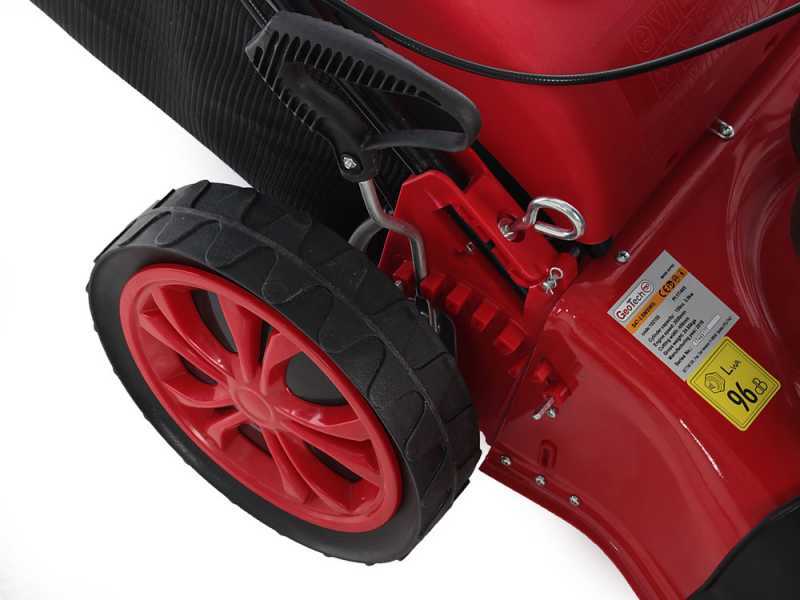 GeoTech Pro S47-3 BMSWG Self-propelled Petrol Lawn Mower, Single Front Pivoting Wheel - Loncin