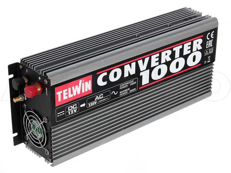 Convertisseur de courant inverter Telwin Converter 1000 de 12V DC à 230V AC  - puissance 1000 W