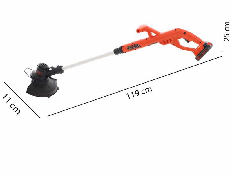 Black+Decker 18 Volt Cordless Line Trimmer Kit 2AH Battery 25cm