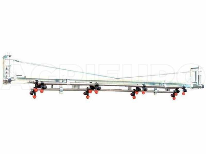 6 m mechanical weed control boom with stainless steel tubes and 12 membrane jets with anti-drip device