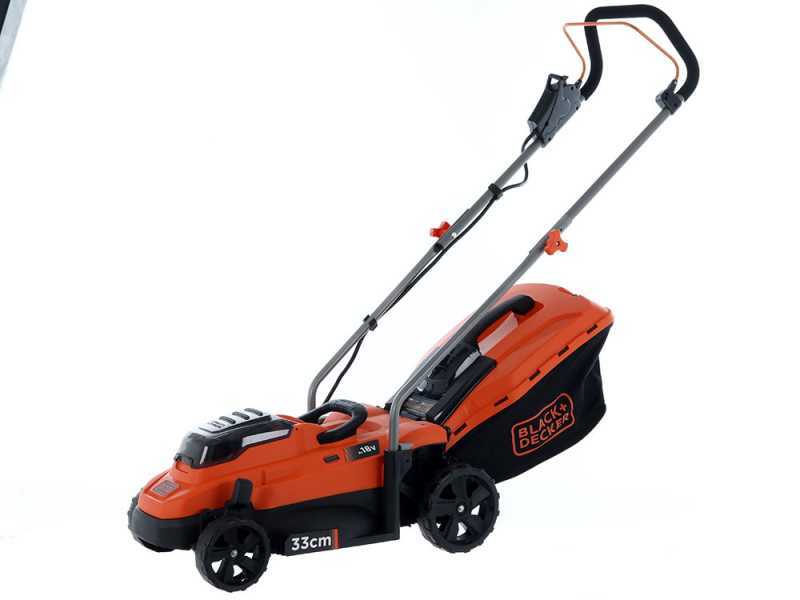 Black and Decker BCMW3318 Twin 18v Cordless Rotary Lawnmower 330mm