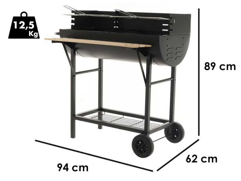 CB 300 X Charcoal Barbecue - Stainless Steel Grids - 2886 cm&sup2; Cooking Surface