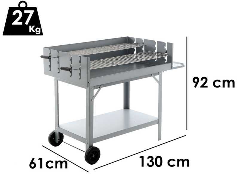 Royal Food CB 550S Charcoal Barbecue - with Double Stainless Steel Grid