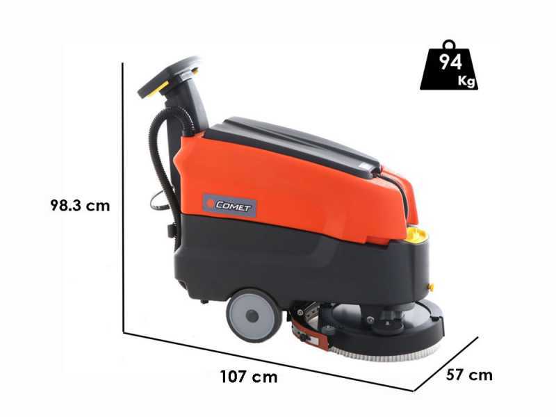 Comet PSW 30 B Battery-powered Floor Scrubber Dryer -  24 V 50Ah