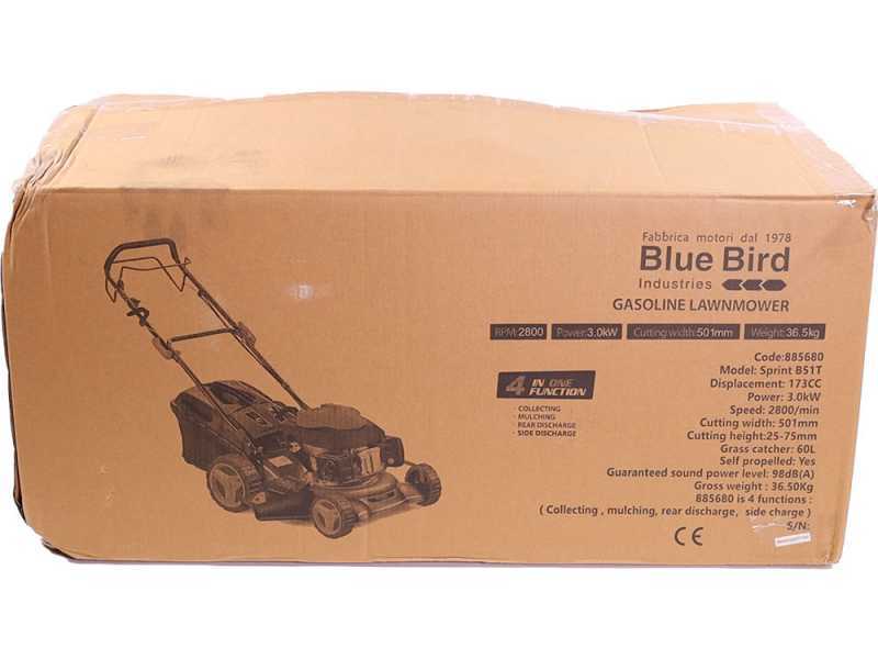 Blue Bird Sprint B51 T Self-propelled Petrol Lawn Mower - 4 in 1 - 51 cm Blade