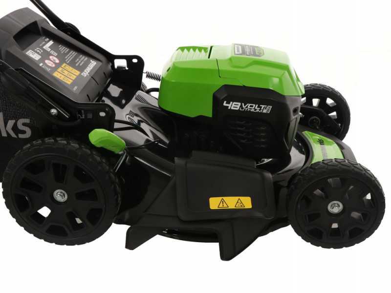 Greenworks GD48LM46 48V Battery-powered Electric Lawn Mower - 46 cm Cutting Width - 4Ah Battery