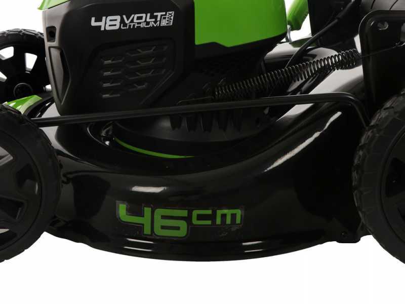 Greenworks GD48LM46 48V Battery-powered Electric Lawn Mower - 46 cm Cutting Width - 4Ah Battery