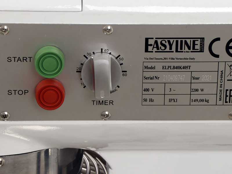 Heavy-duty FIMAR EASYLINE B40K Planetary Mixer - Stainless Steel Bowl 40 L - Three-phase