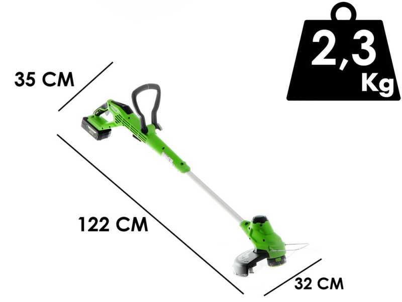 Greenworks G24LT28 - Battery-powered Edge Trimmer - 24V 4Ah