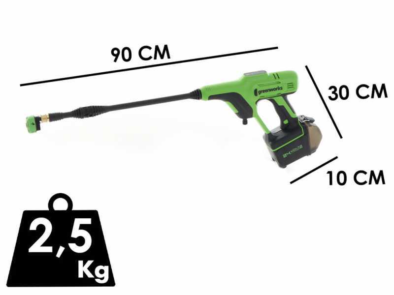 Greenworks G24PWX Cordless Pressure Washer Gun - 24V - 4Ah