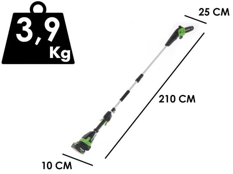 Greenworks G48PS 48V Battery-powered Pruner on Extension Pole - 2Ah Battery