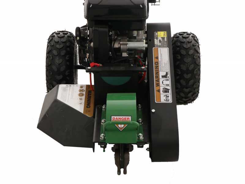 GreenBay Deep LE-330 Stump Grinder - Loncin 420 cc Engine with Electric Start - Cutting Disc with 8 Hammers in Tungsten Carbide