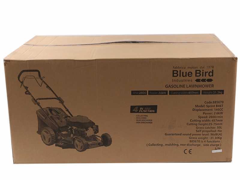 Blue Bird Sprint B46 T Self-propelled Lawn Mower - 4 in 1 - 46 cm Cutting Width
