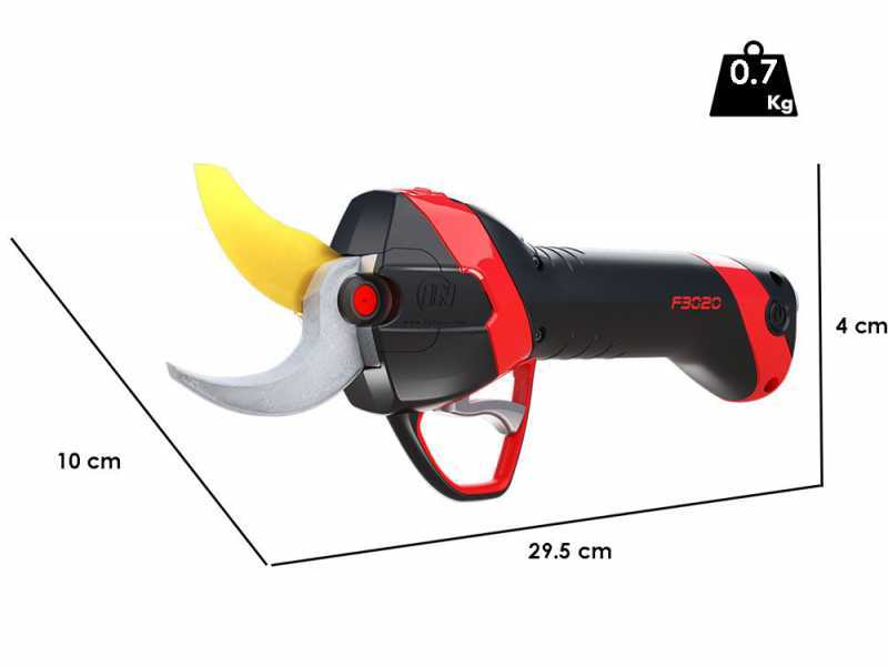 Infaco F3020 Electric Pruning Shears on fixed carbon pole 227 cm - &Oslash; 40 mm standard Kit - battery and backpack included