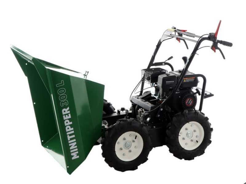 GreenBay MiniTipper 300 L Petrol Wheelbarrow 4x4 - Loncin G200F Engine