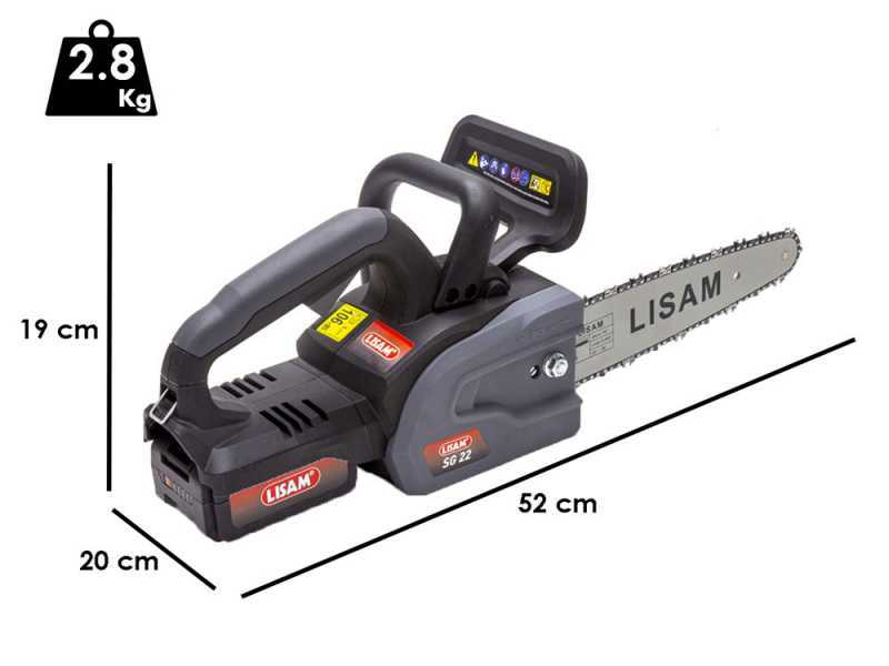 Lisam SG 22 Electric Battery-Powered Chainsaw - 2X18V 2Ah