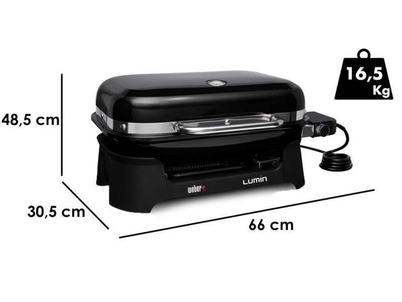 Weber Lumin Black - Portable Electric Barbecue