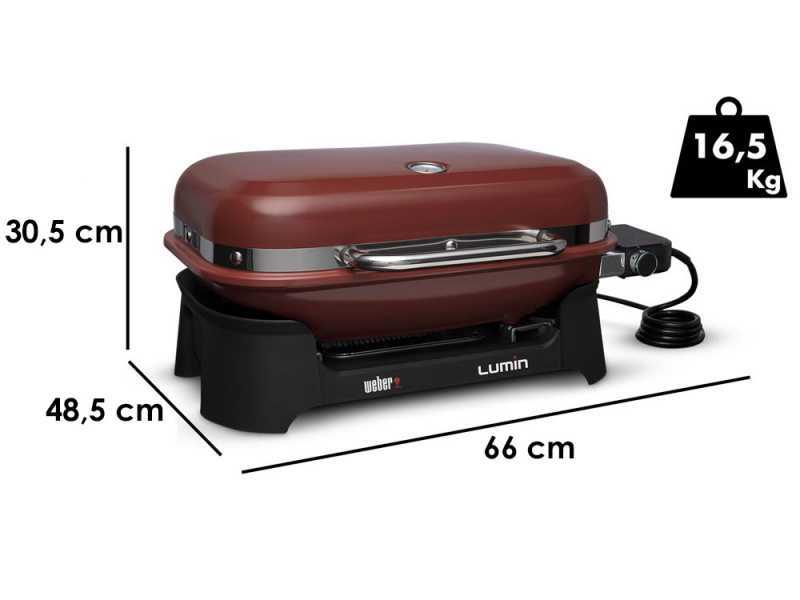 Weber Lumin Red - Portable Electric Barbecue