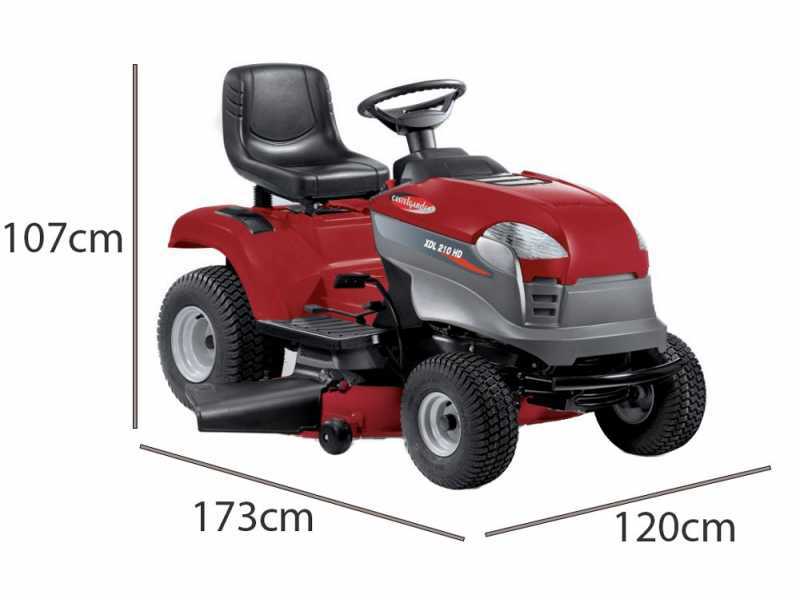 Castelgarden XDL 210 HD Riding-on Mower - Hydrostatic Transmission - Side Discharge and Mulching Cutting System