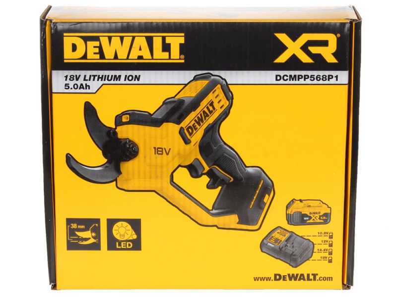 DEWALT DCMPP568P1-QW Battery-Powered Pruning Shears - 18V 5.0Ah Battery
