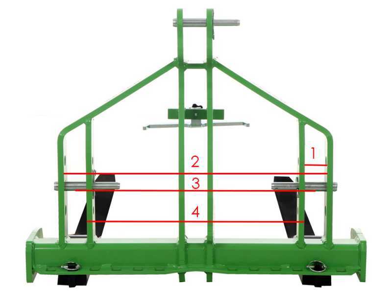 Seven Italy LIFT_2 - Tractor-mounted loading forks for pallet - 1000 kg Load capacity