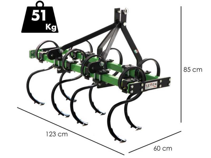 Seven Italy Vibropac Vibro Cultivator 120cm - 7 Tines - 120cm Working Width