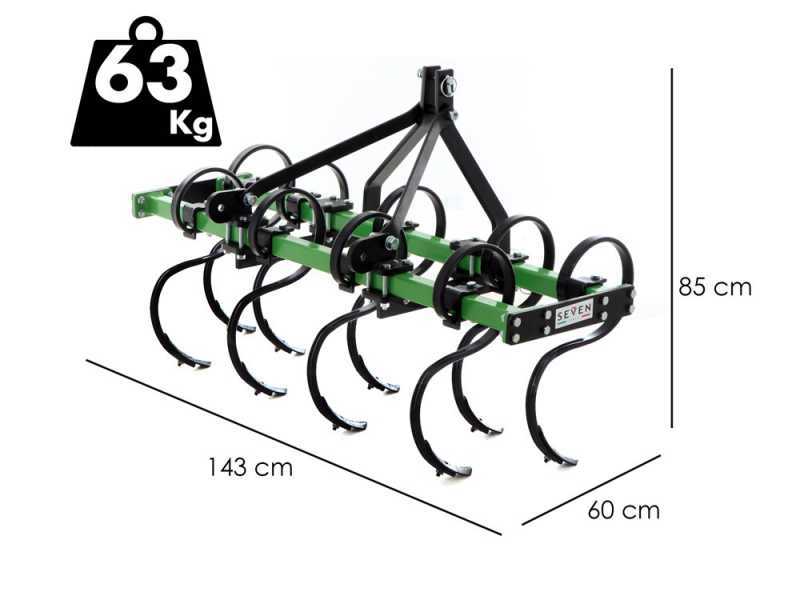 Seven Italy Vibropac Vibro Cultivator 140cm - 9 Tines - 140cm Working Width