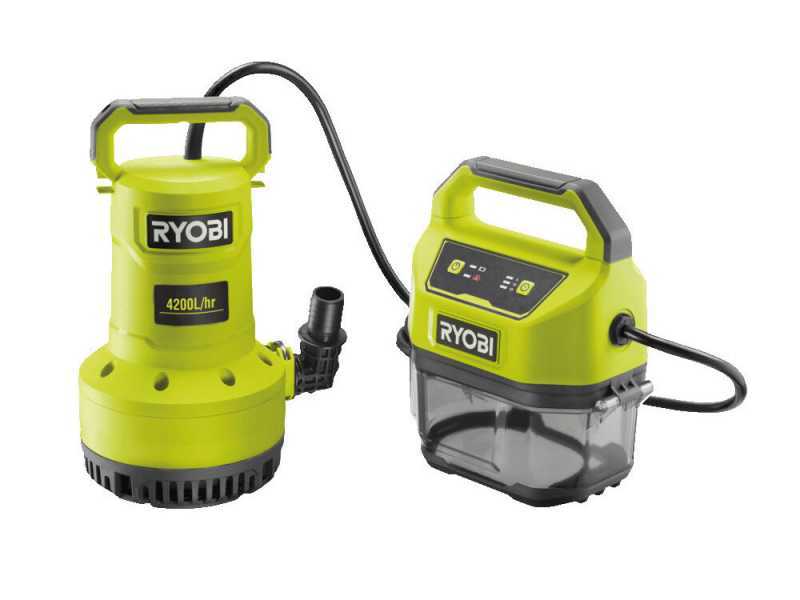 RYOBI RY18SPA-0 18V Submersible Pump For Clear And Dark Water - BATTERY AND BATTERY CHARGER NOT INCLUDED