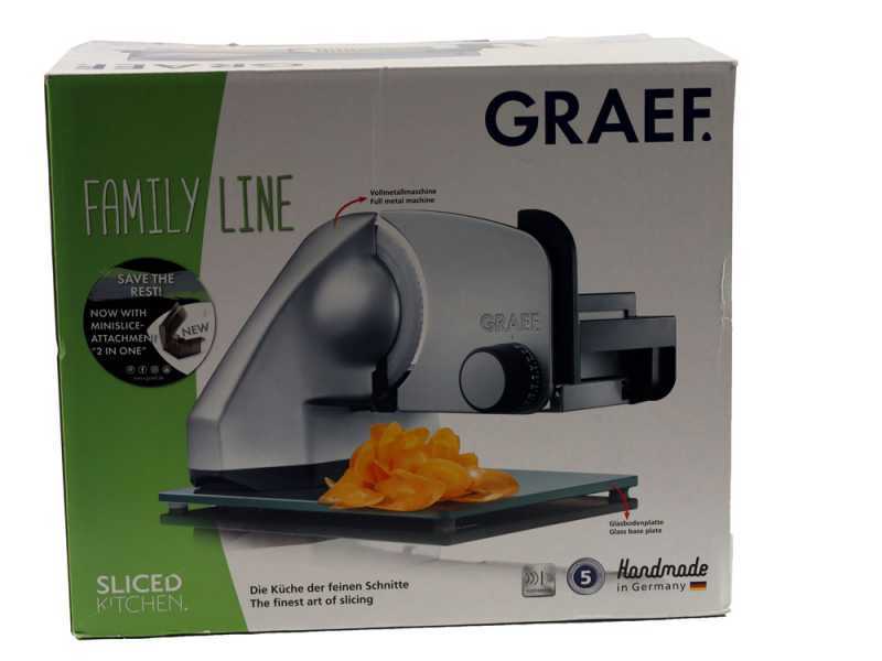 GRAEF CLASSIC C99 Silver - Meat Slicer 2-in-1 with Vegetable Slicer - 170 mm blades