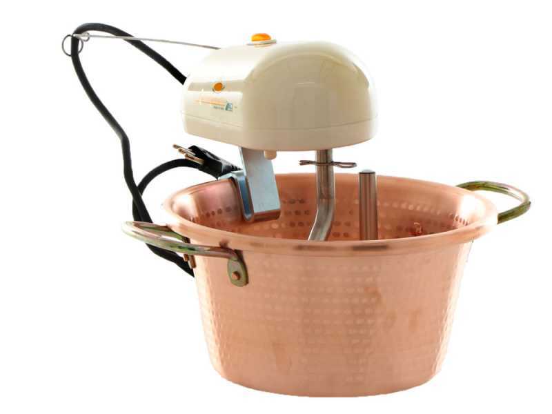 LAR Polentamatic - Hammered Electric Copper Pot for polenta 3.5 L - 8W