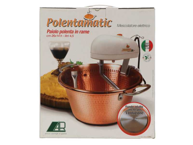 LAR Polentamatic - Hammered Electric Copper Pot for polenta 4.5 L - 8W