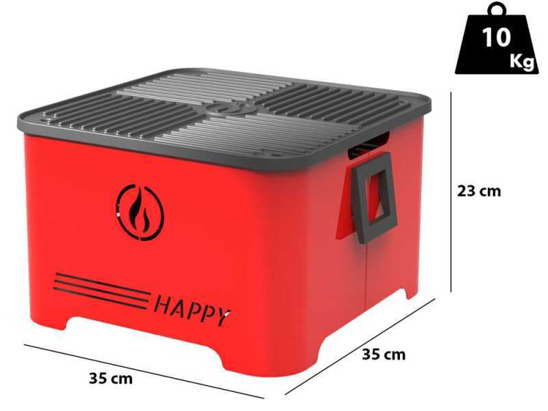 Linea VZ Happy Red - Portable Wood Pellet Barbecue