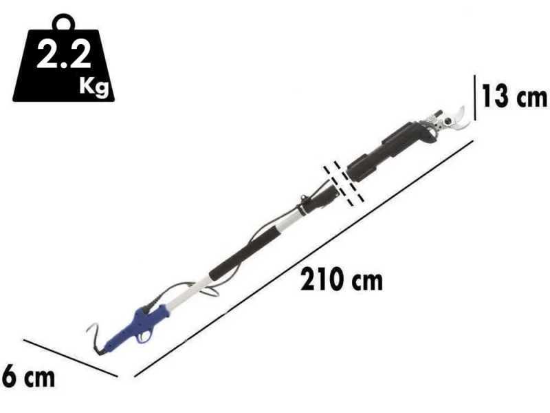 BullMach ARTEMIS 45 PRO Electric Pruning Shears - Extension Pole 1.5/2.1 m