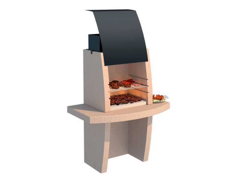 Linea VZ Formentera - Wood and Charcoal Masonry Barbecue