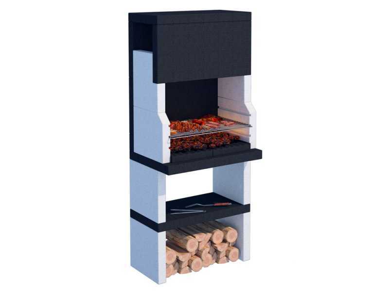 Linea VZ Stoccolma - Wood and Charcoal Masonry Barbecue