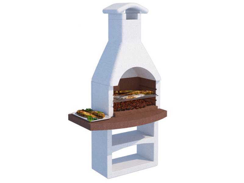 Linea VZ Treviso - Wood and Charcoal Masonry Barbecue