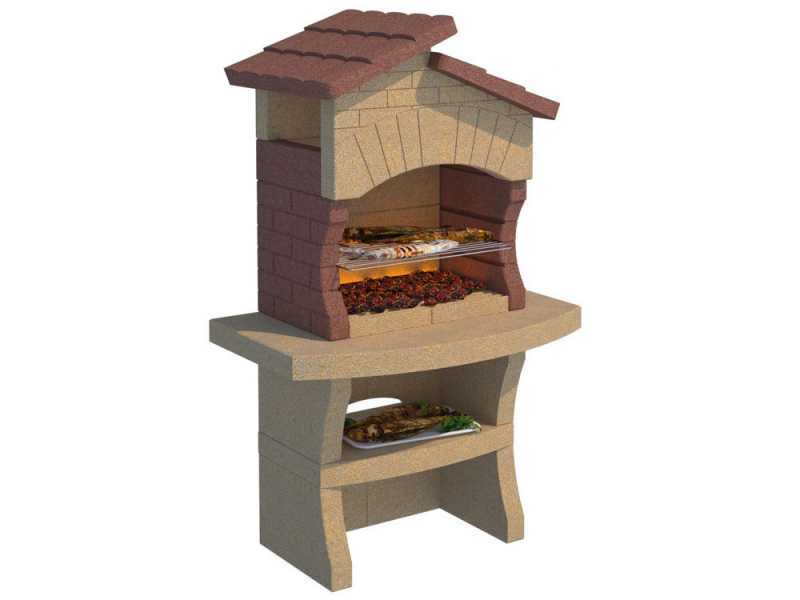 Linea VZ Minorca - Wood and Charcoal Masonry Barbecue