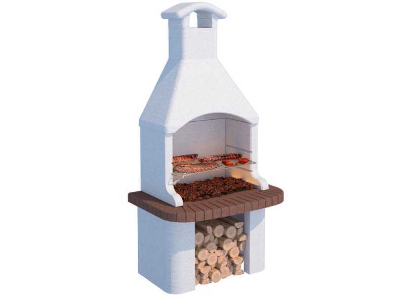 Linea VZ Tremiti - Wood and Charcoal Masonry Barbecue