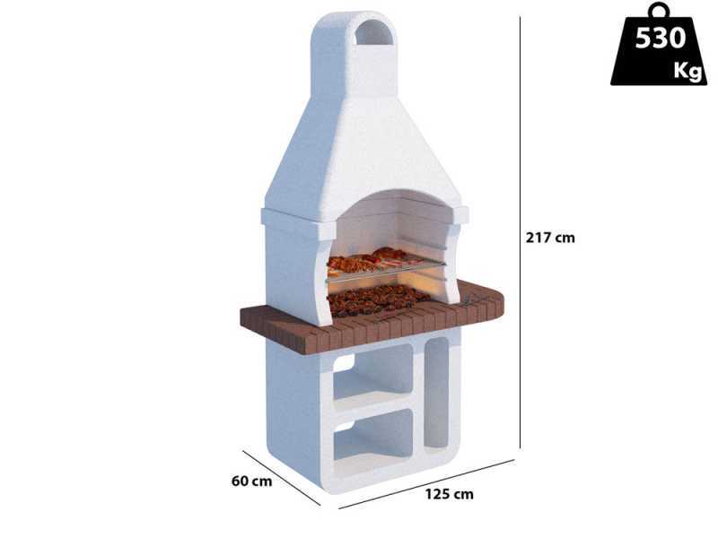 Linea VZ Elba - Wood and Charcoal Masonry Barbecue