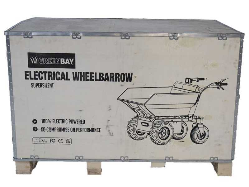 GREENBAY eDUMPER 500 - Electric Battery-Powered Wheelbarrow - 48V 32Ah