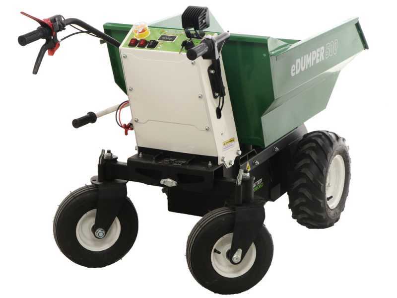 GREENBAY eDUMPER 500-H - Battery-Powered Electric Wheelbarrow - 48V 32Ah - Hydraulic Tilting System