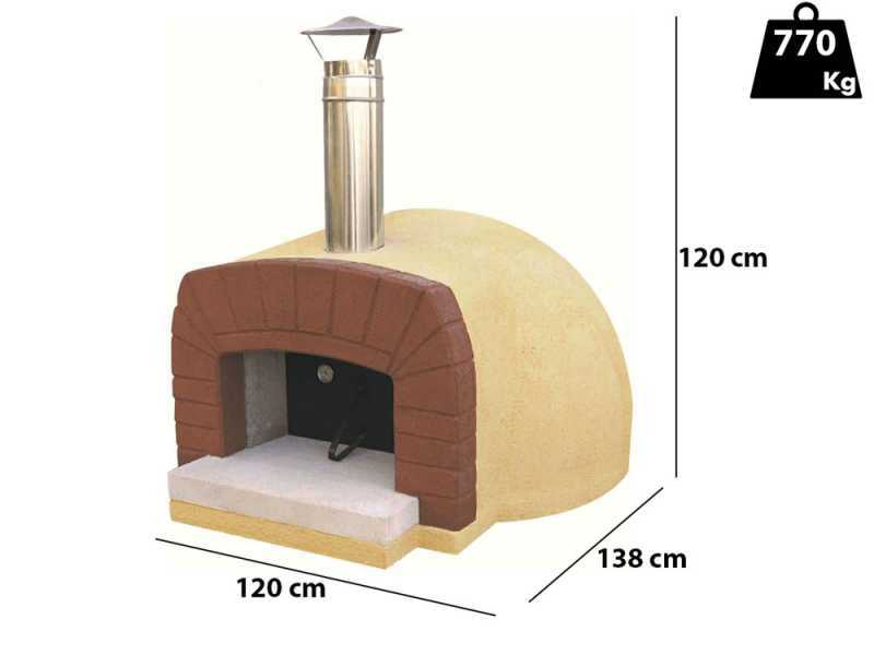 Linea VZ Etna - Outdoor Wood-fired Oven with &Oslash; 85 cm Cooking Chamber - Cooking Capacity: 3 pizzas