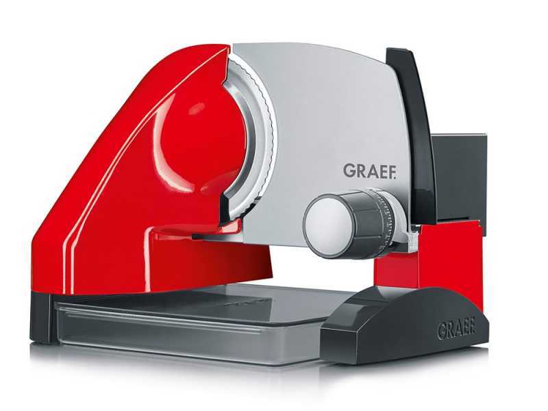Graef SKS 500 Red - Meat Slicer 2-in-1 with Vegetable Slicer - 170 mm blade