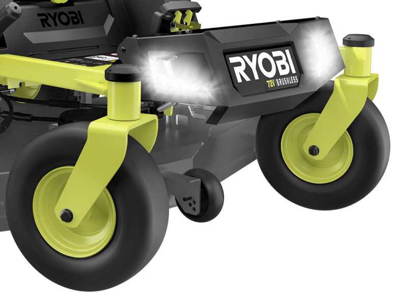 Ryobi ZTRX137 - Battery-Powered Zero Turn Riding-On Mower - 72V/20 - 107cm cutting - 2in1