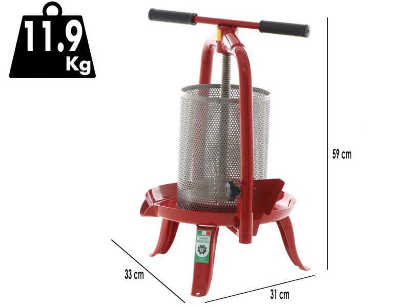 Top Line V20 Versatile Fruit Press - Screw Press for Fruits and Vegetables - 9L Capacity