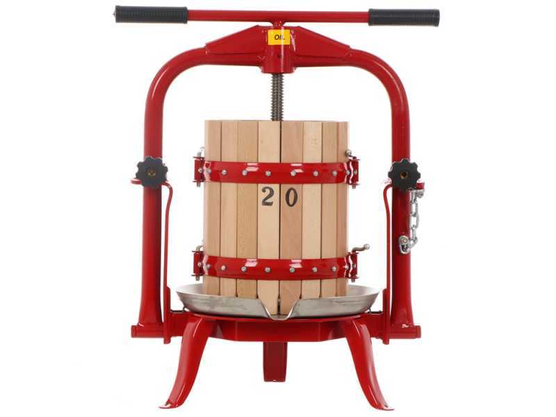 Top Line F20 Manual Fruit Press - Screw Press for Fruits and Vegetables - 11 L Capacity