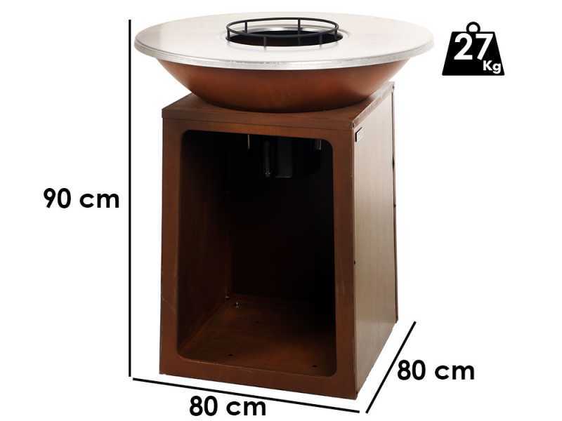 RoyalFood COR-4000 - Corten Wood-Fired Barbecue
