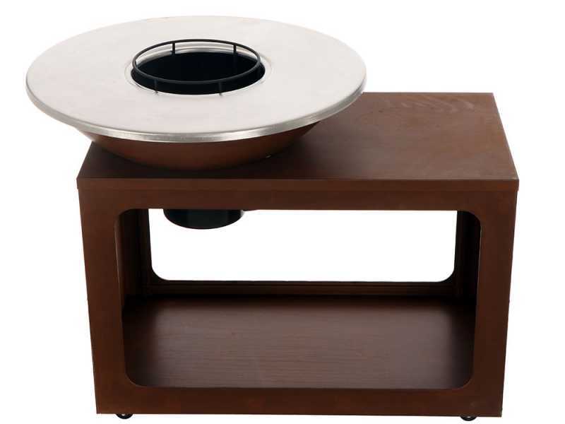 RoyalFood COR-4250 - Corten Wood-Fired Barbecue